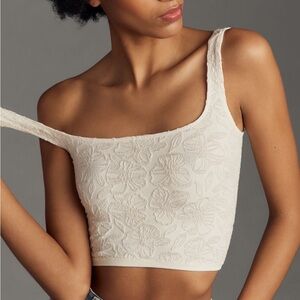 Seamless textured cropped tank top